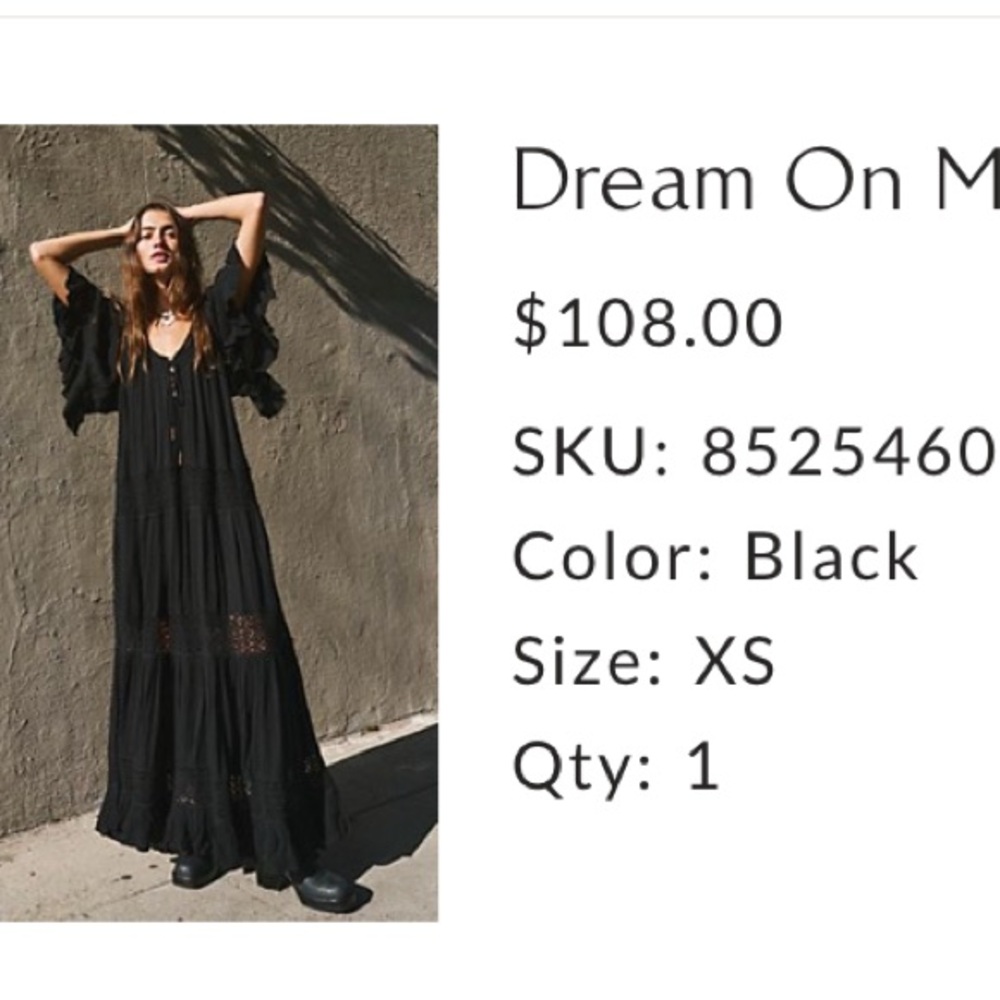 FP Dream on Maxi Dress - Black XS